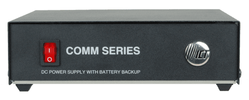 Comm series DC power supply with battery backup