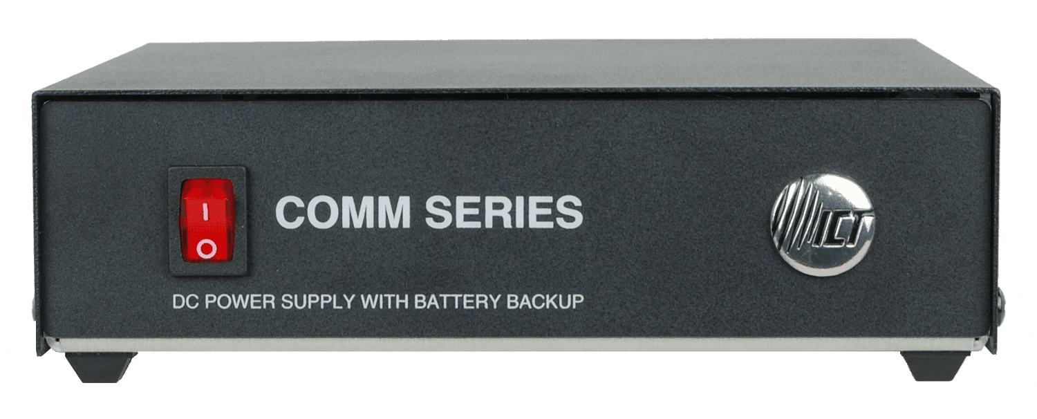 Comm series DC power supply with battery backup